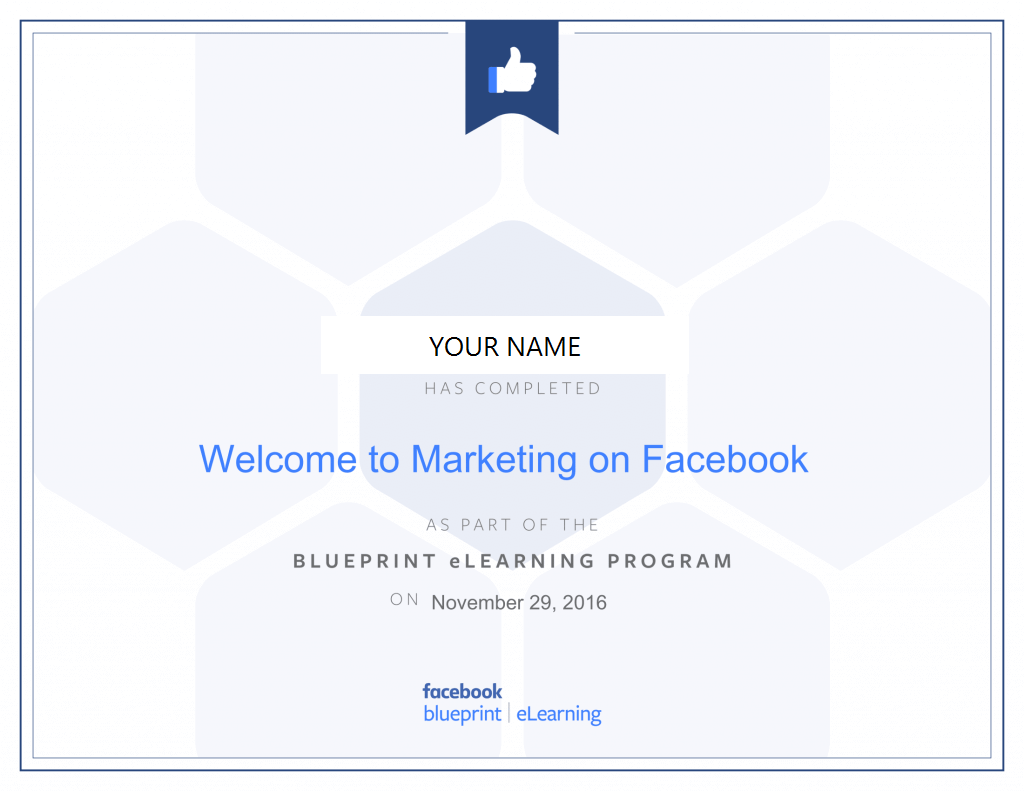 Facebook Blueprint certification