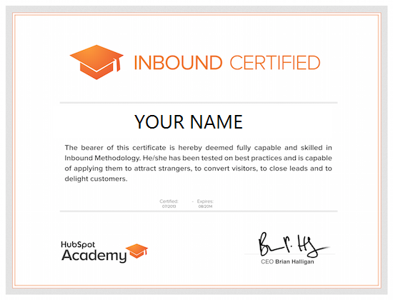 Hubspot certification