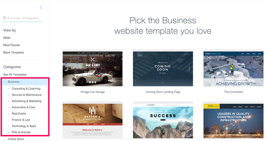 Pick the Business Website Template