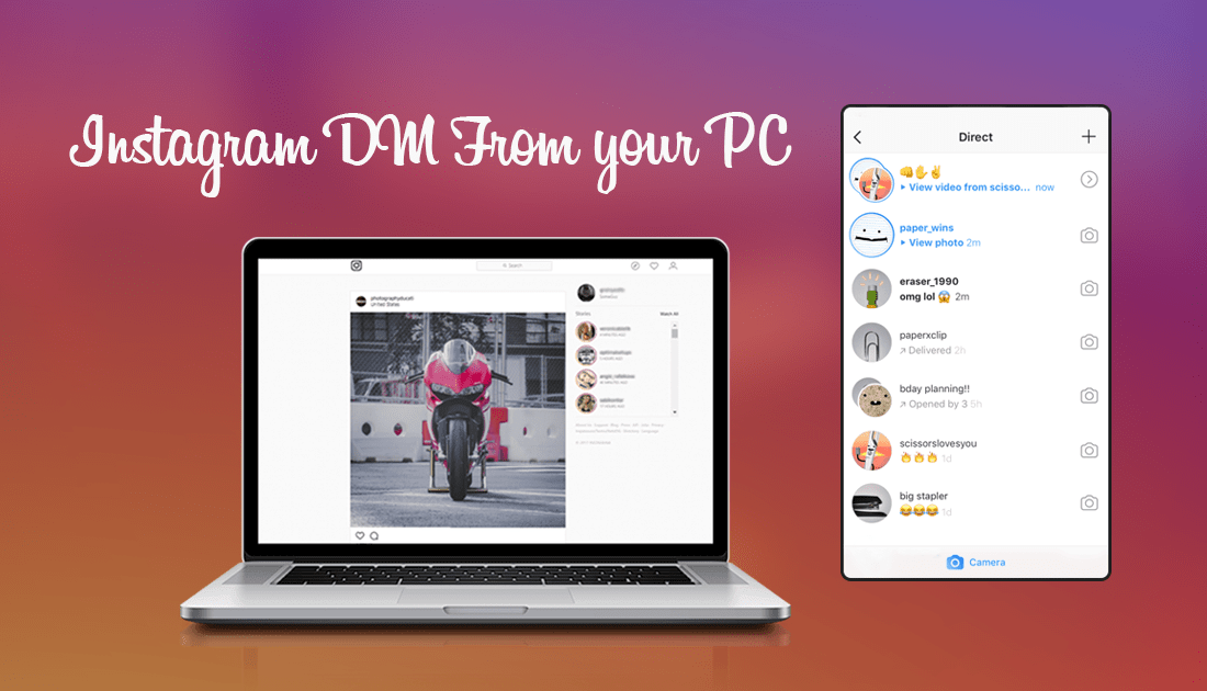 Instagram DM will Pop-out on Desktop