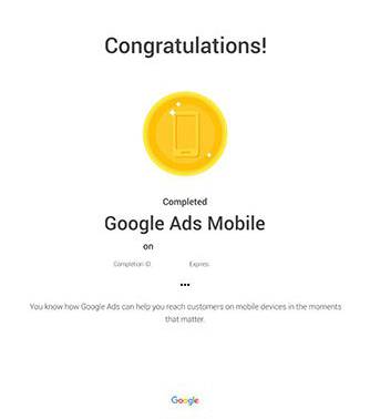 Google Ads Mobile Completion